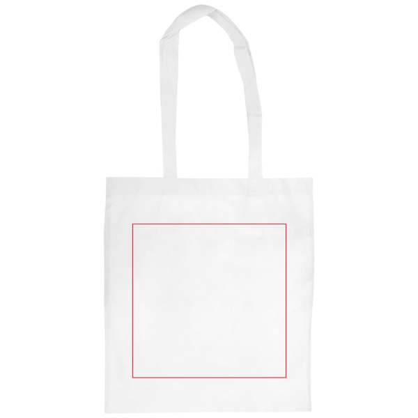 Shoulder bag non-woven white 75g/m²: side 1