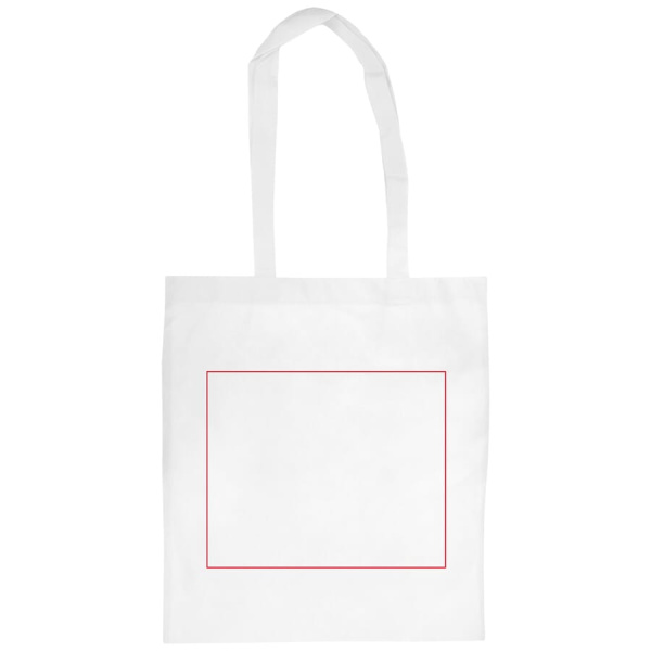 Shoulder bag non-woven white 75g/m²: side 2