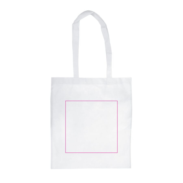 Shoulder bag non-woven white 75g/m²: side 1