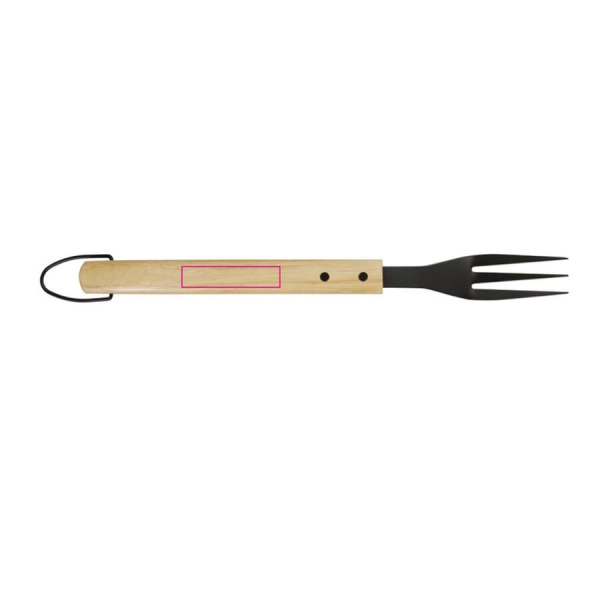 Barbecue tool set wood: fork handle