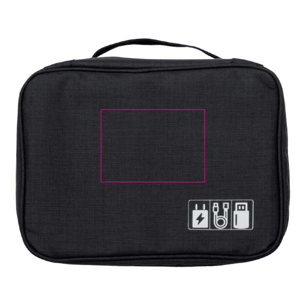 Travel Essentials electronics organizer: front side top