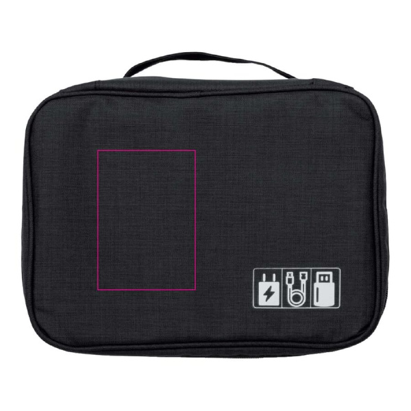 Travel Essentials electronics organizer: front left