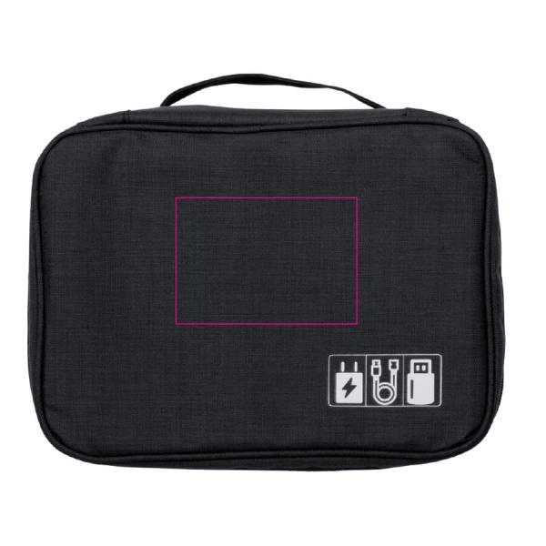 Travel Essentials electronics organizer: front side top