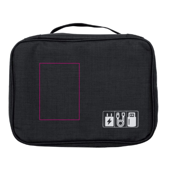 Travel Essentials electronics organizer: front left