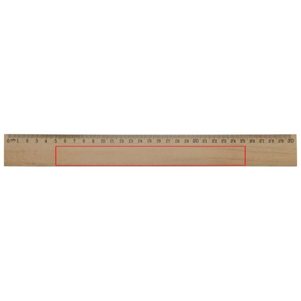 Linjal i trä 30 cm: Framsida