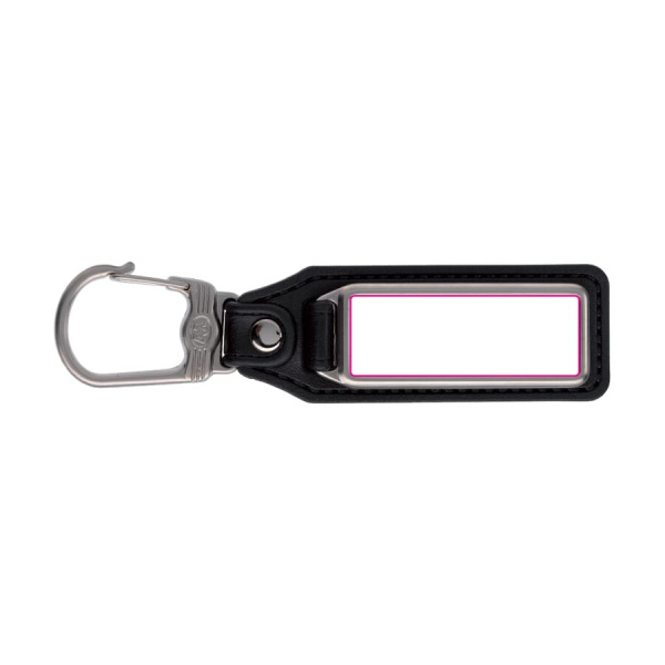Keyring metal with Doming: side 1