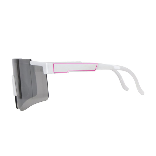 Tom R-PC sporta saulesbrilles ar spoguļlēcu UV400: 1 cm attālumā no eņģes kreisajā pusē