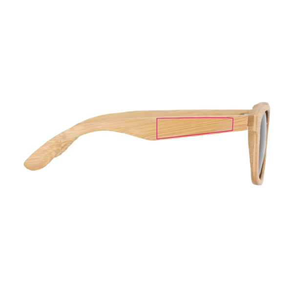 Justin bambusa saulesbrilles UV400: 1 cm no labās eņģes