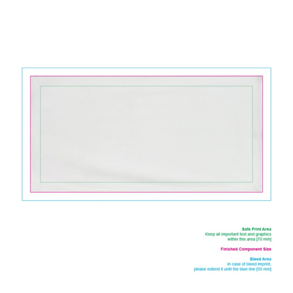 Double-face-pyyhe sublimaatio 70 x 140 cm 400 g/m²: puoli 1