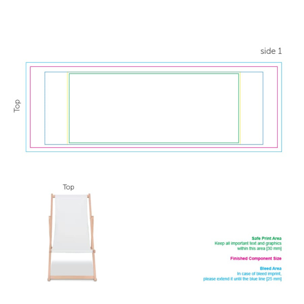 Folding beach chair sublimation: side 1