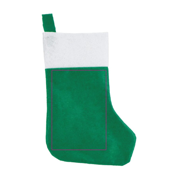 Felt Christmas stocking 40 cm: side 1