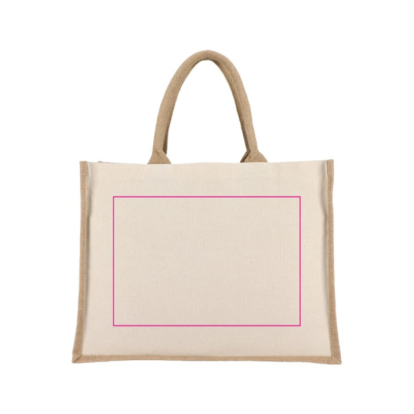 Jute-bomull Toteväska OEKO-TEX® 42,5 x 19 x 32 cm 320g/m²: sida 2