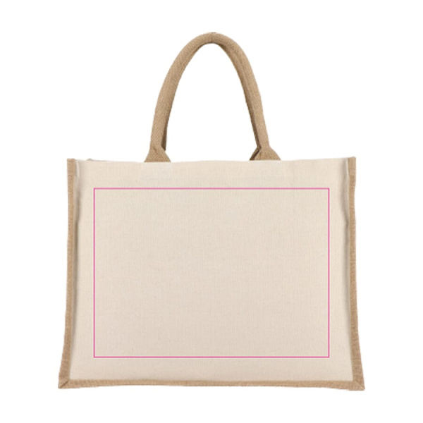 Jute-bomull Toteväska OEKO-TEX® 42,5 x 19 x 32 cm 320g/m²: sida 2