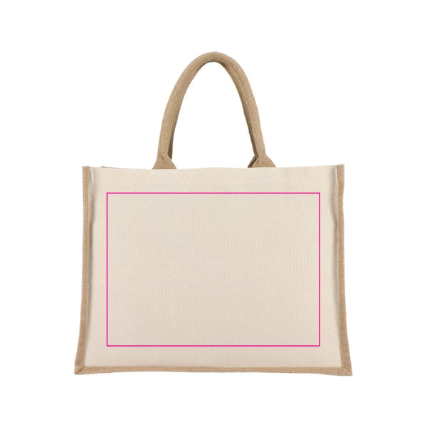 Jute-bomull Toteväska OEKO-TEX® 42,5 x 19 x 32 cm 320g/m²: sida 1