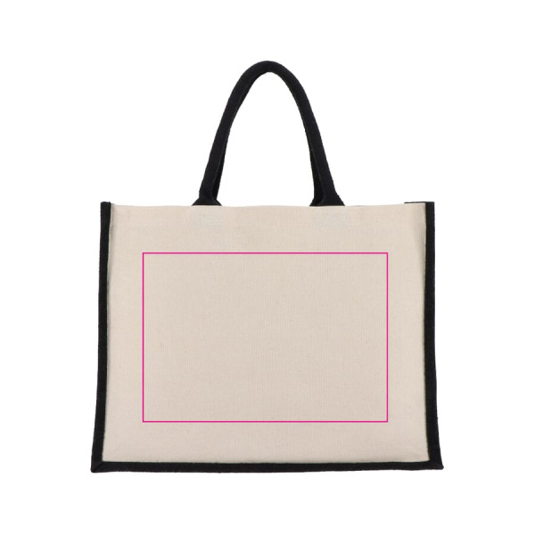 Juutti-puuvilla Kangaskassi OEKO-TEX® 42.5 x 19 x 32 cm 320g/m²: puoli 1