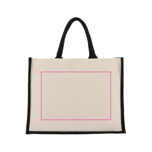 Juutti-puuvilla Kangaskassi OEKO-TEX® 42.5 x 19 x 32 cm 320g/m²: puoli 2