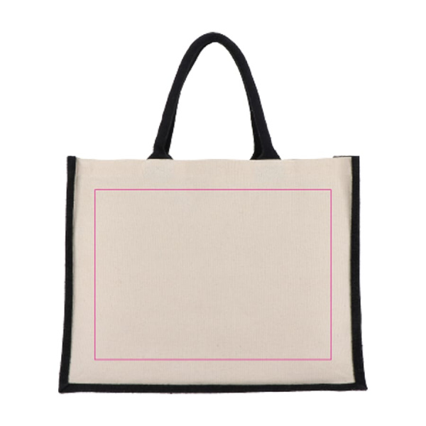 Juutti-puuvilla Kangaskassi OEKO-TEX® 42.5 x 19 x 32 cm 320g/m²: puoli 2