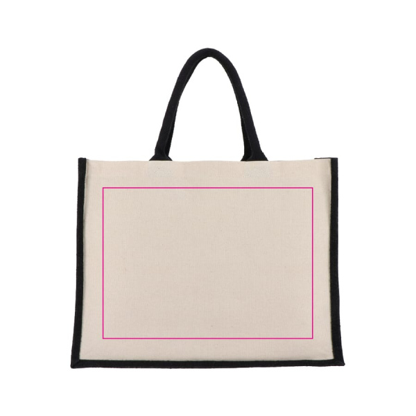 Juutti-puuvilla Kangaskassi OEKO-TEX® 42.5 x 19 x 32 cm 320g/m²: puoli 1
