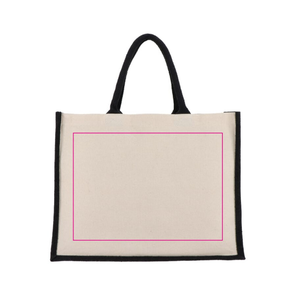 Juutti-puuvilla Kangaskassi OEKO-TEX® 42.5 x 19 x 32 cm 320g/m²: puoli 2