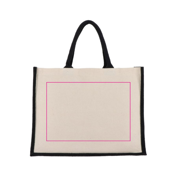 Juutti-puuvilla Kangaskassi OEKO-TEX® 42.5 x 19 x 32 cm 320g/m²: puoli 1