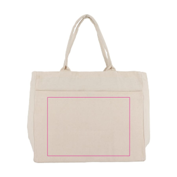 Cotton Tote bag with zip OEKO-TEX® 39 x 24 x 34 cm 320g/m²: side 1