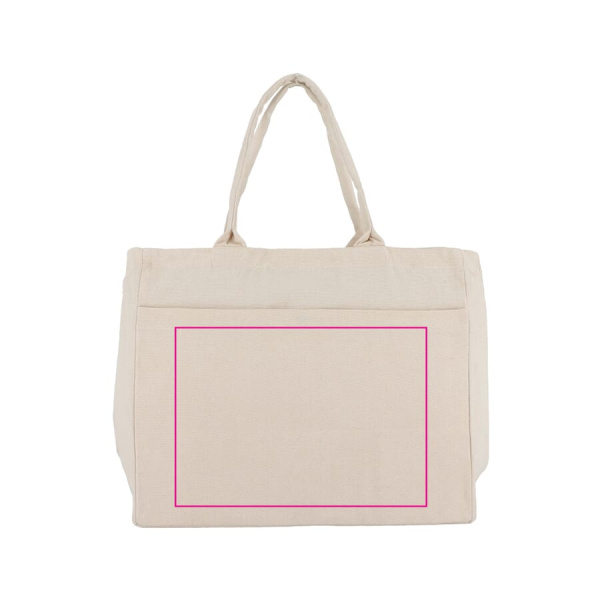 Cotton Tote bag with zip OEKO-TEX® 39 x 24 x 34 cm 320g/m²: side 1