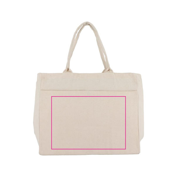 Cotton Tote bag with zip OEKO-TEX® 39 x 24 x 34 cm 320g/m²: side 1