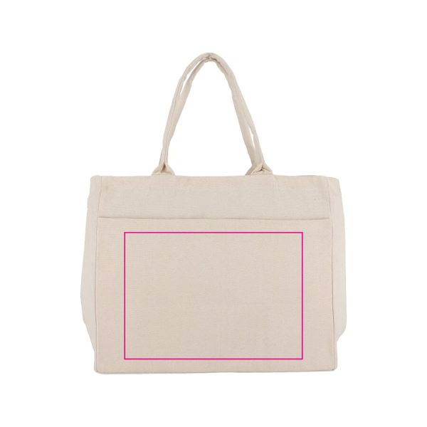 Cotton Tote bag with zip OEKO-TEX® 39 x 24 x 34 cm 320g/m²: side 1