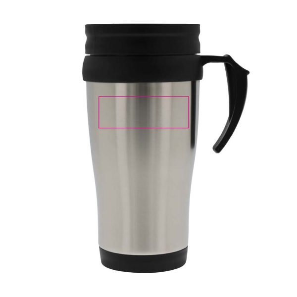 Metal -matkamuki 350 ml: korvan vasemmalla puolella