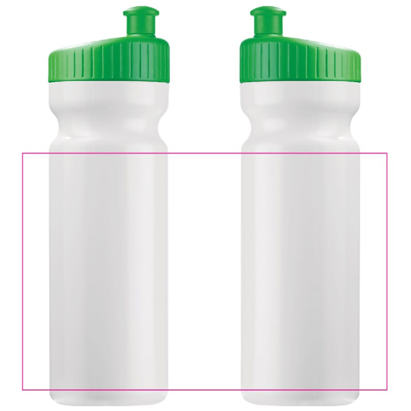 Sportinio buteliuko dizainas 750 ml: Aplink visą paviršių