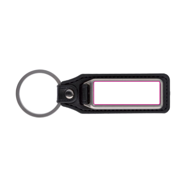 Keyring metal with Doming: side 1