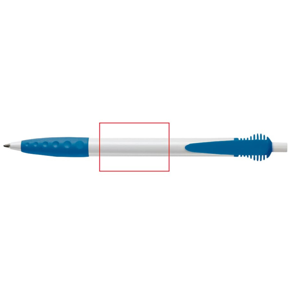 Cosmo ball pen HC rubber round clip: In line with the clip