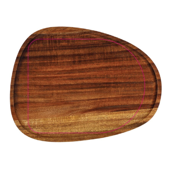 InSideOut 2er-Pack Holztabletts in Bioform: großes Tablett