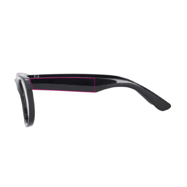 Dion R-PC sunglasses UV400: 1 cm from hinge on the left