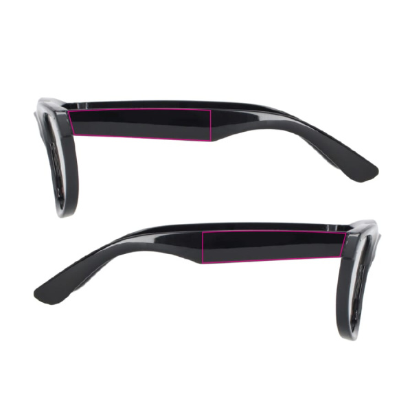 Dion R-PC sunglasses UV400: 1 cm from hinge left and right
