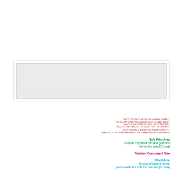 Double-face-pyyhe sublimaatio 30 x 130 cm 400 g/m²: puoli 1
