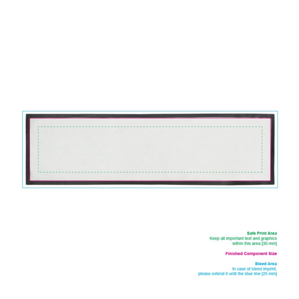Bar runner sublimation 88 x 25 cm: side 1