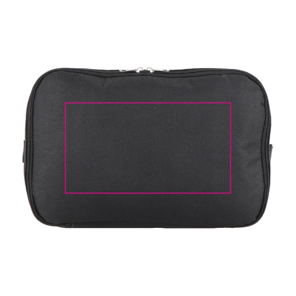 R-PET 600D Dual compartment cooler bag 30 x 20 x 24 cm 12L: top side