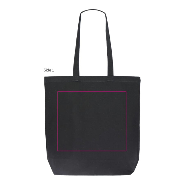 Bag organic cotton color long 270g/m² 42x12x43 cm: side 1