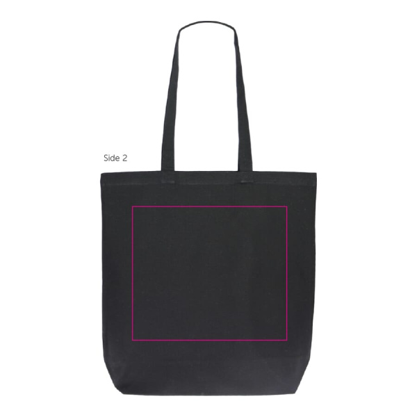 Bag organic cotton color long 270g/m² 42x12x43 cm: side 2