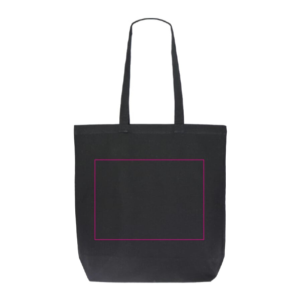 Bag organic cotton color long 270g/m² 42x12x43 cm: side 1