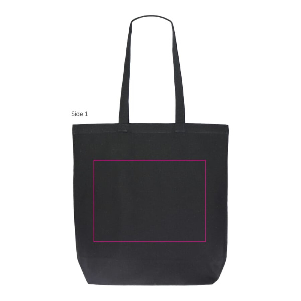 Bag organic cotton color long 270g/m² 42x12x43 cm: side 1