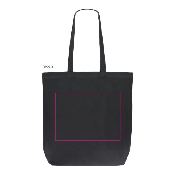 Bag organic cotton color long 270g/m² 42x12x43 cm: side 2