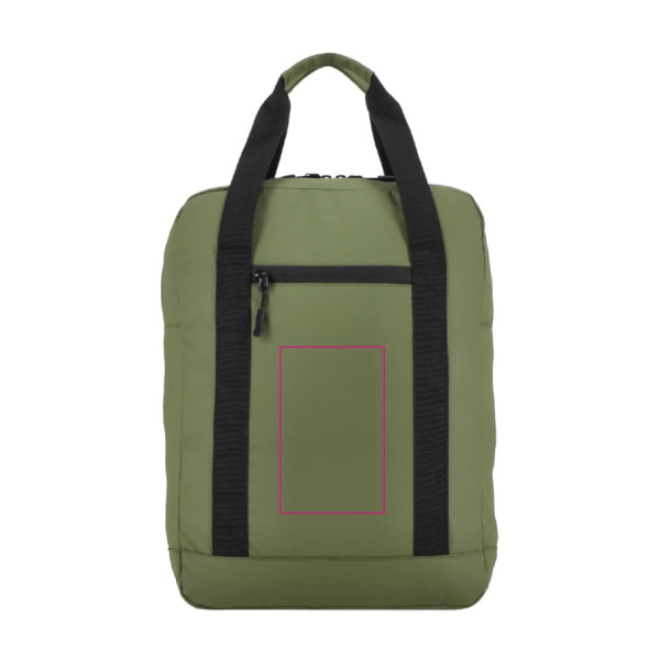 PU dengta R-PET 600D kuprinė 27,5 x 12 x 37,5 cm 12 l: priekiniame skyriuje
