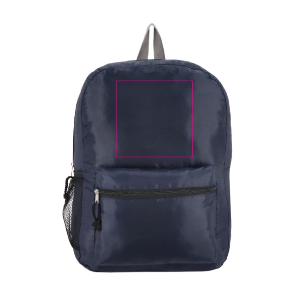 R-PET 190T Lightweight backpack 30.5 x 12.7 x 42 cm 16 L: side 1