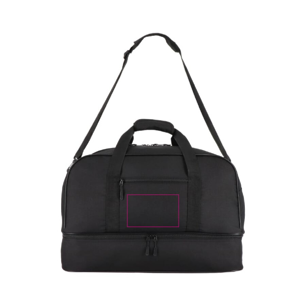 R-PET 600D spordi- ja reisikott 51 x 25 x 29 cm 37 L: esisel sahtlis