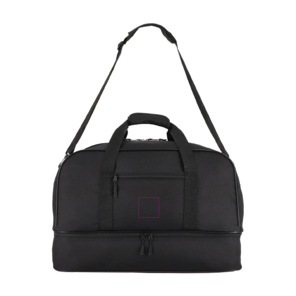 R-PET 600D spordi- ja reisikott 55,5 x 25 x 36 cm 50 L: esisel sahtlis