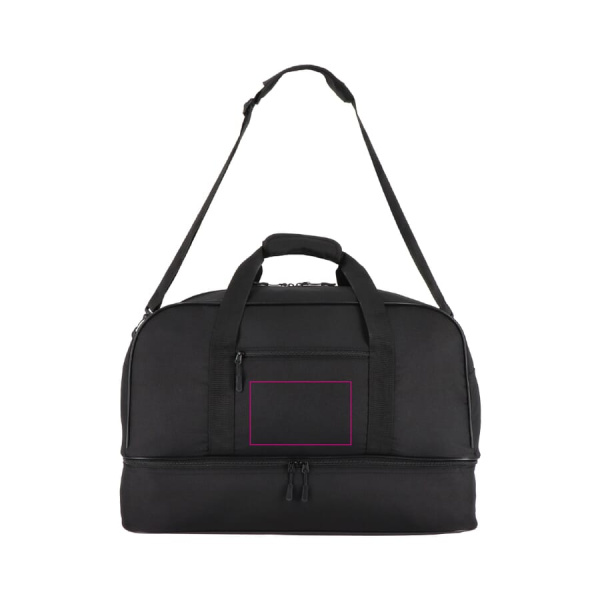 R-PET 600D spordi- ja reisikott 55,5 x 25 x 36 cm 50 L: esisel sahtlis