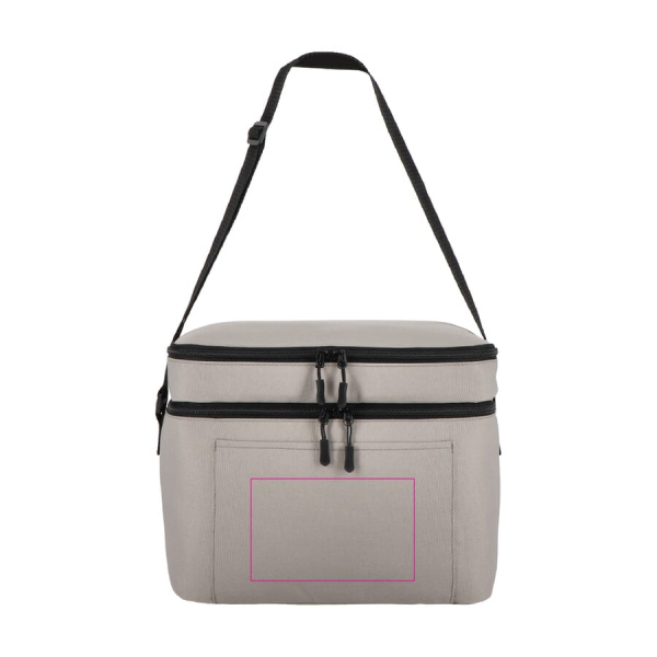 R-PET 600D Kühlbeutel mit zwei Fächern 30 x 20 x 24 cm 12 l: im vorderen Fach
