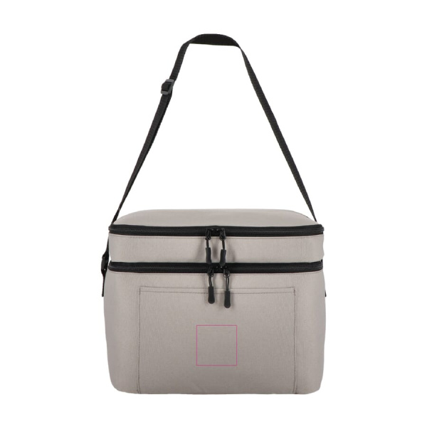 R-PET 600D Kühlbeutel mit zwei Fächern 30 x 20 x 24 cm 12 l: im vorderen Fach